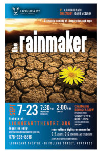 The Rainmaker plays September 7-23 at Lionheart Theatre