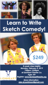 Sketch Writing Class At Lionheart Theatre